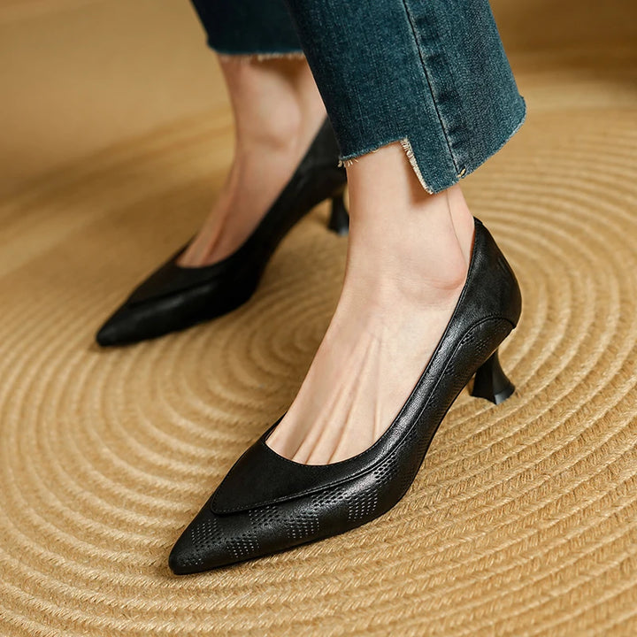Belle Genuine Leather Heels
