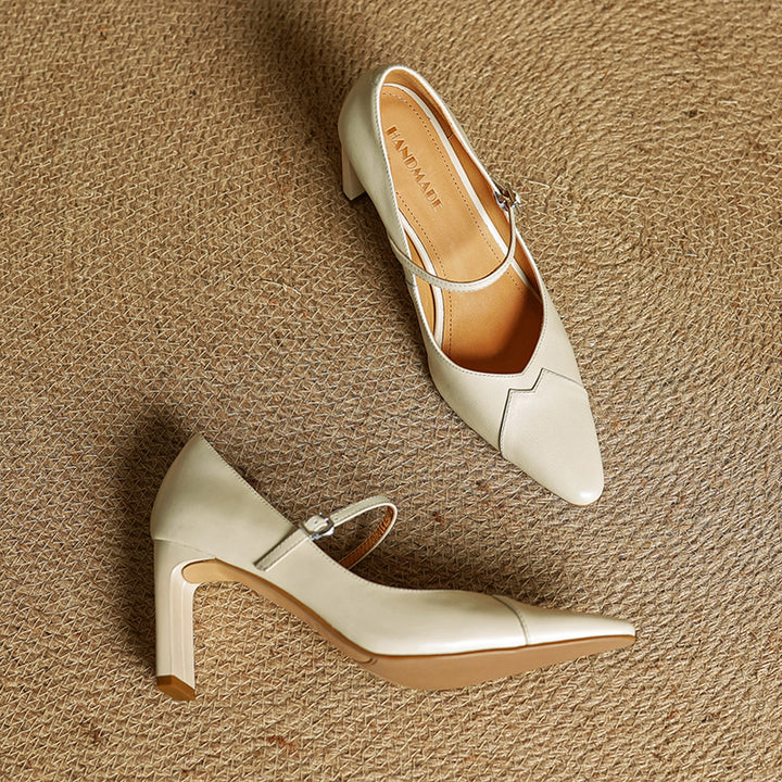 Emily Genuine Leather Heels