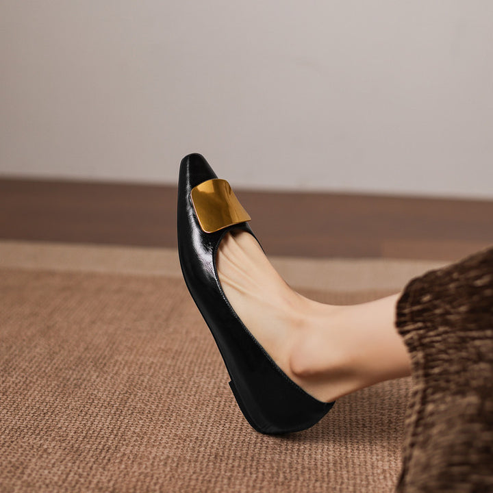 Relia Genuine Leather Flats