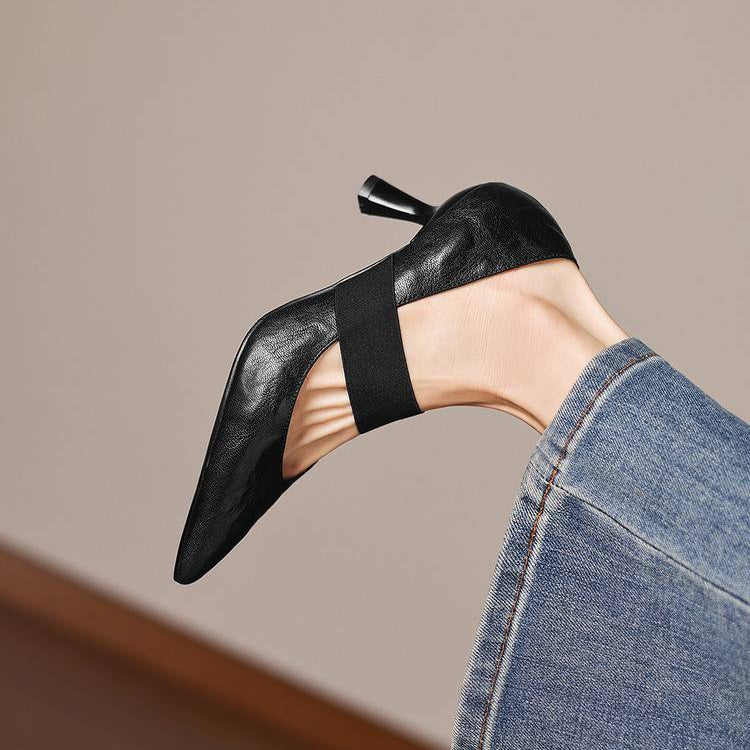 Cyra Genuine Leather Heels