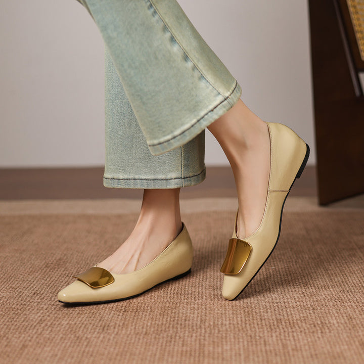 Relia Genuine Leather Flats