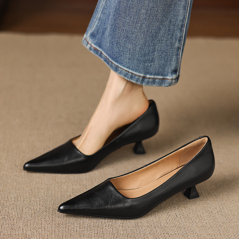 Revia Genuine Leather Heels