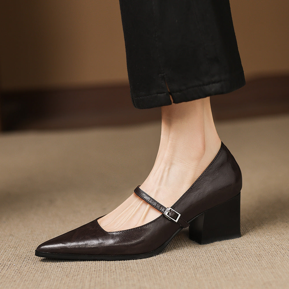 Orvia Genuine Leather Heels