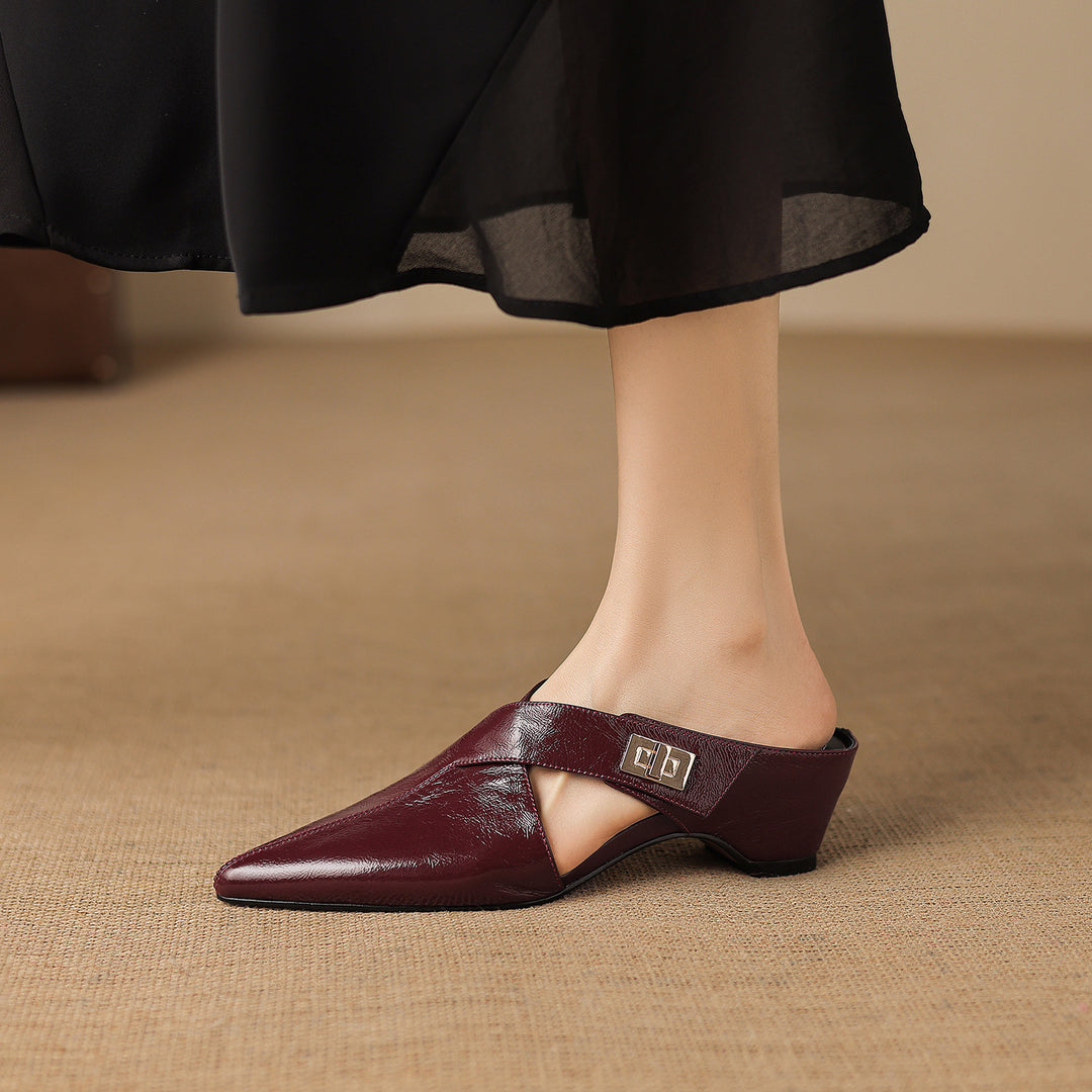Eyla Genuine Leather Mules