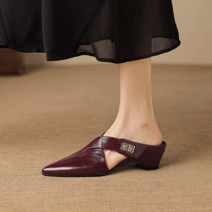 Eyla Genuine Leather Mules
