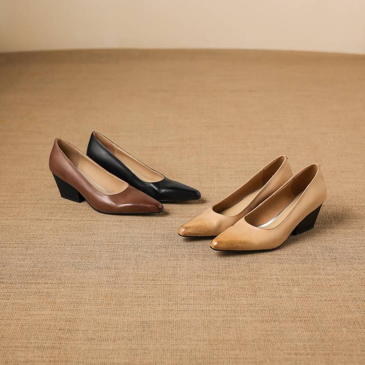 Zyla Genuine Leather Heels