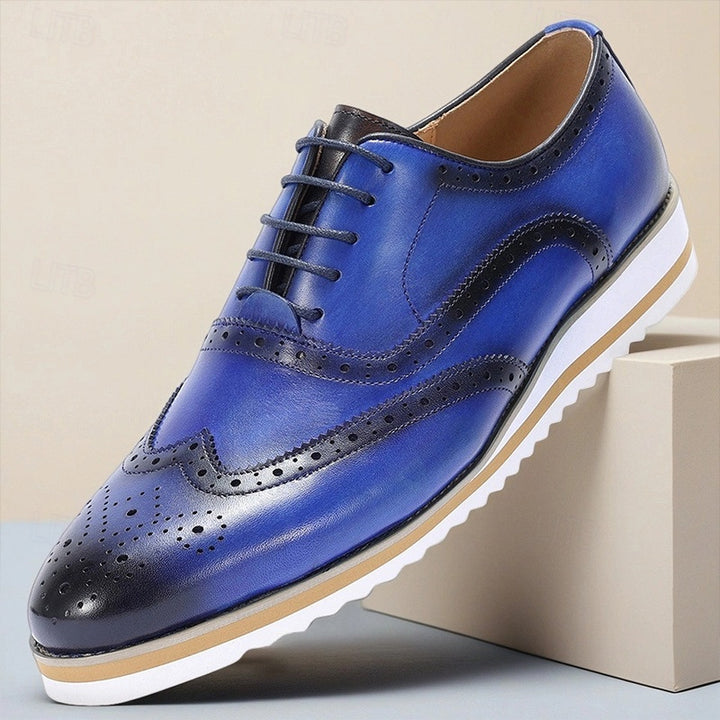 Hudson Genuine Leather Wingtip Oxford Shoes