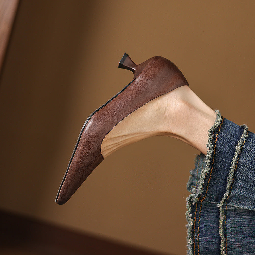 Revia Genuine Leather Heels
