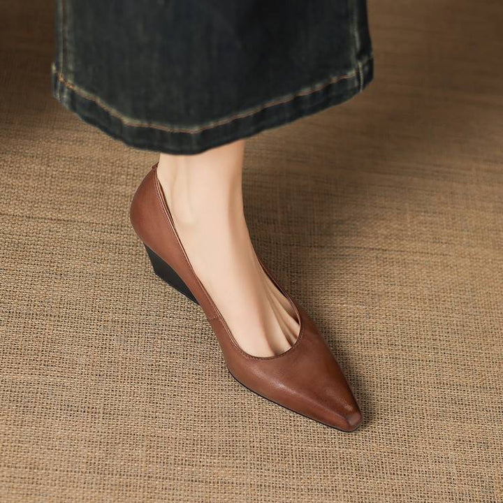 Zyla Genuine Leather Heels