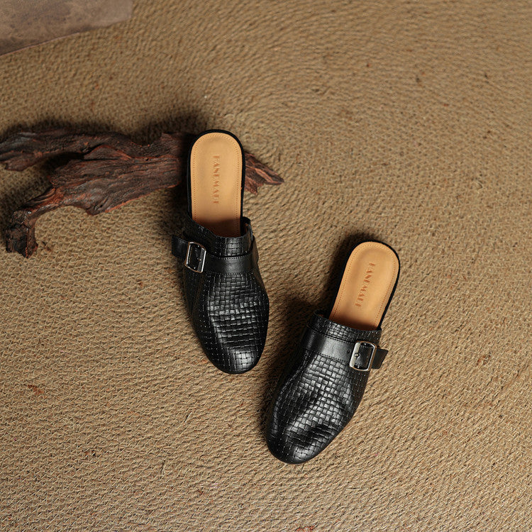Emrie Genuine Leather Mules