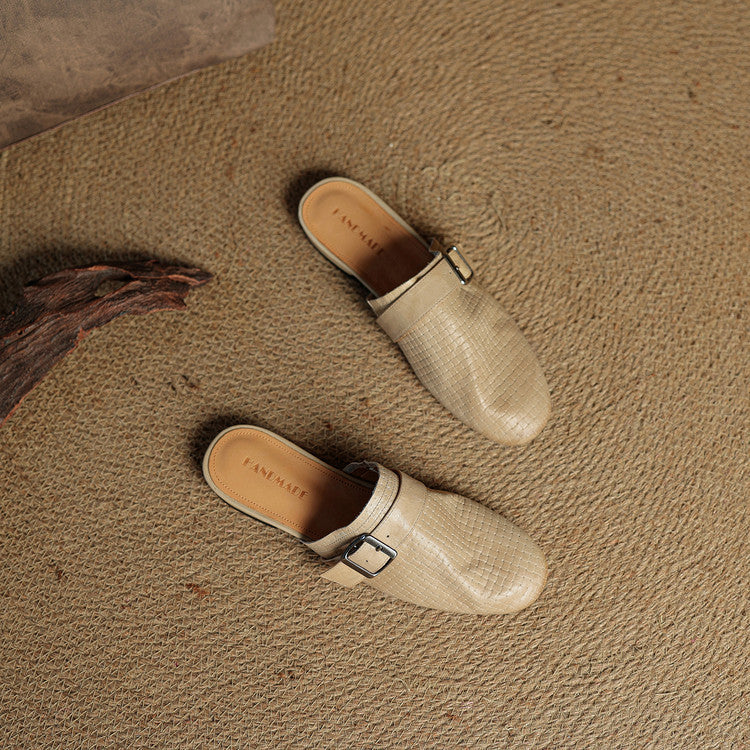 Emrie Genuine Leather Mules