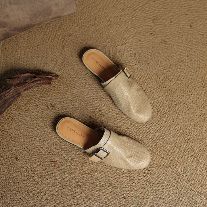 Emrie Genuine Leather Mules