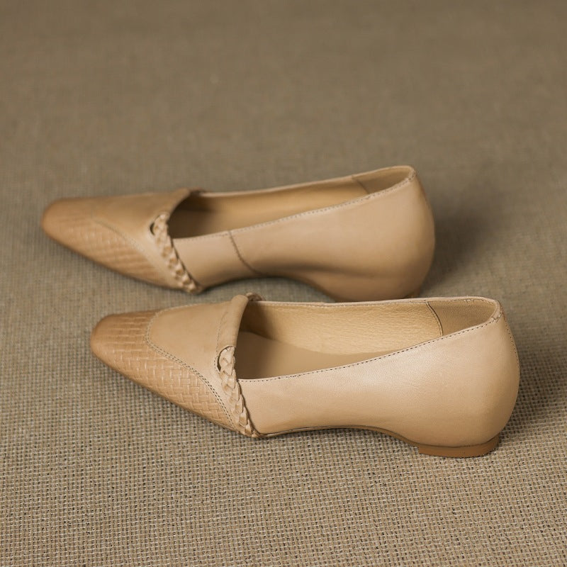 Elsi Genuine Leather Wedge Pumps