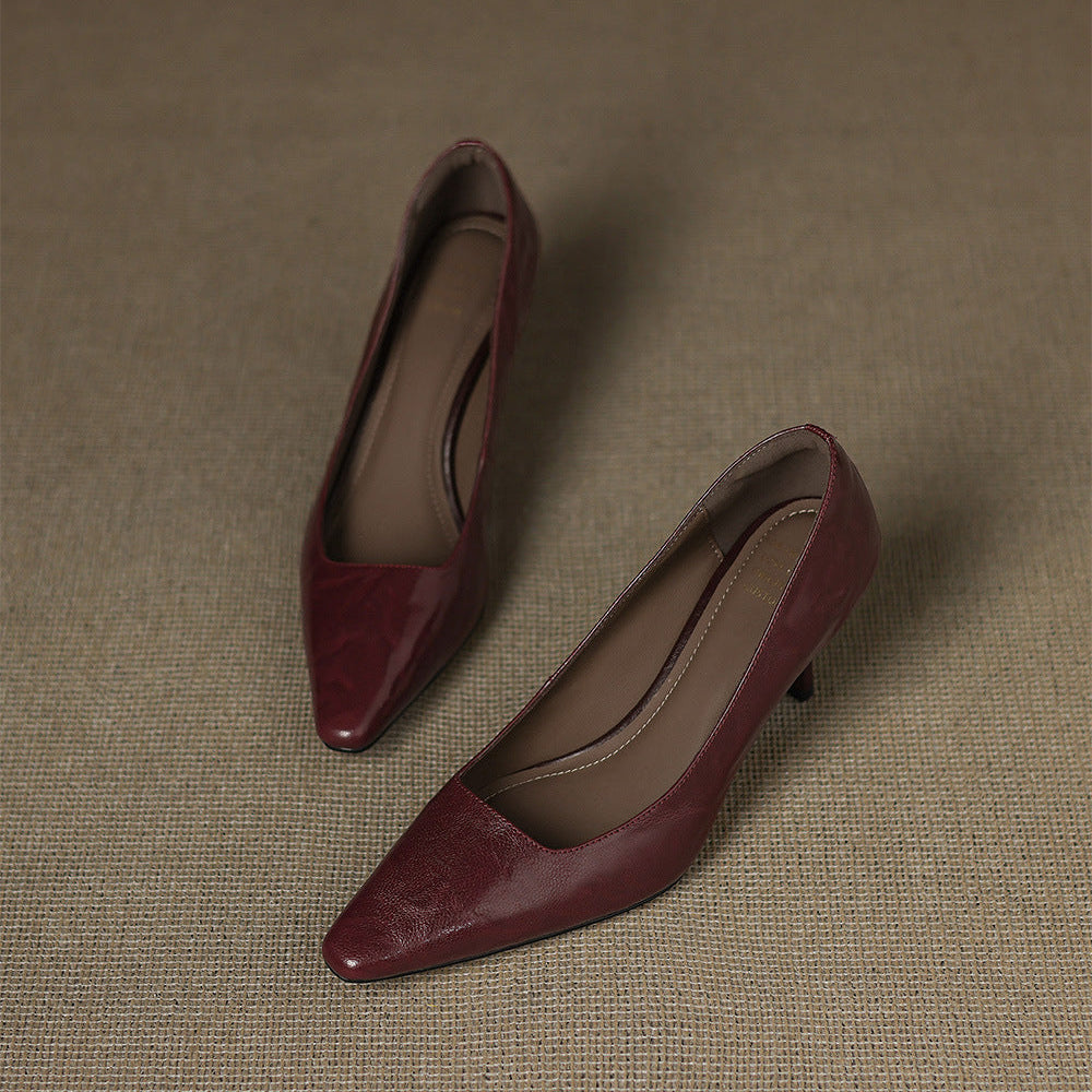Enne Genuine Leather Heels