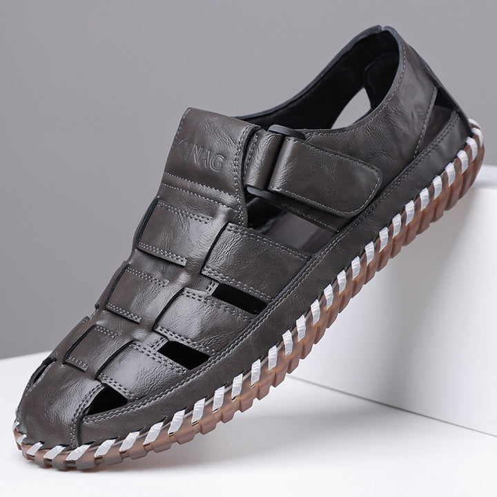 Kevan Closed-Toe Leather Sandals