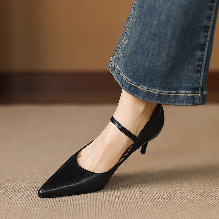 Eda Genuine leather Pointed-Toe Pumps