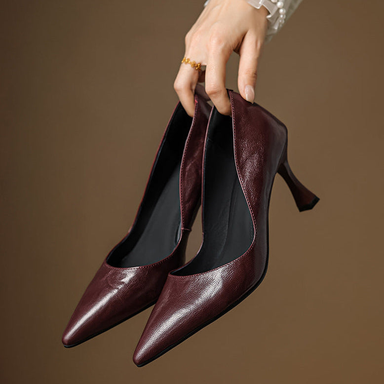 Viora Genuine Leather Heels