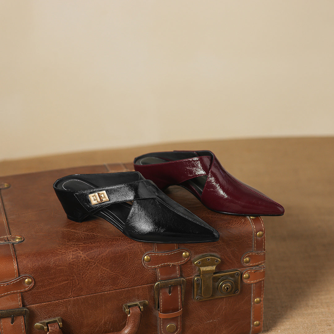Eyla Genuine Leather Mules