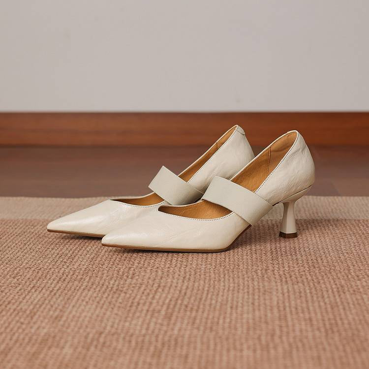 Cyra Genuine Leather Heels