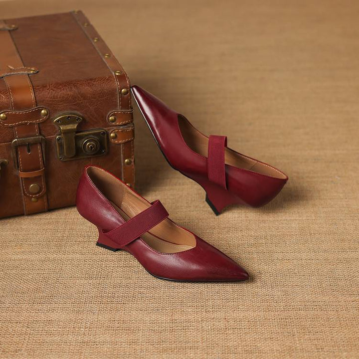 Tiera Genuine Leather Heels