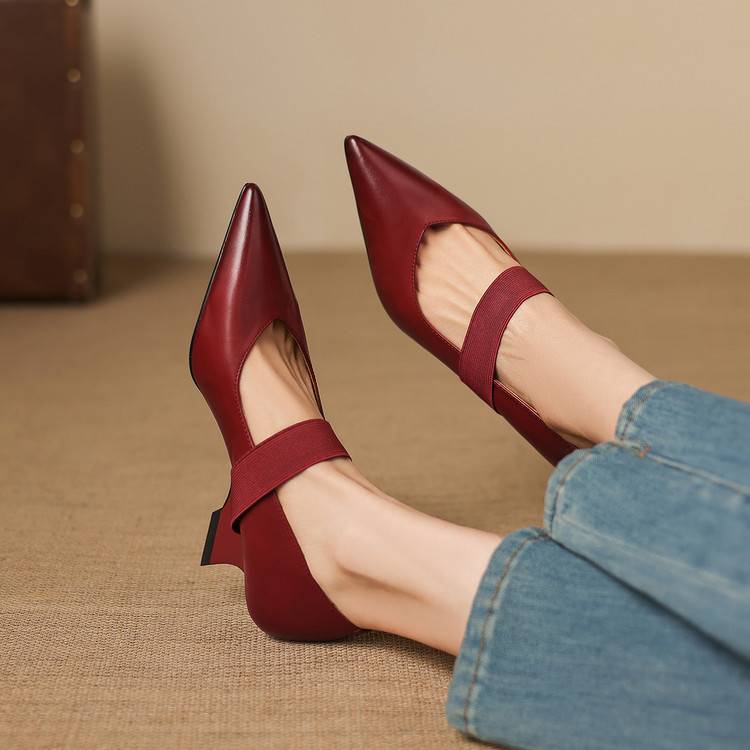 Tiera Genuine Leather Heels