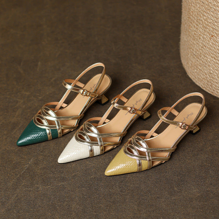 Veloria Genuine Leather Slingbacks