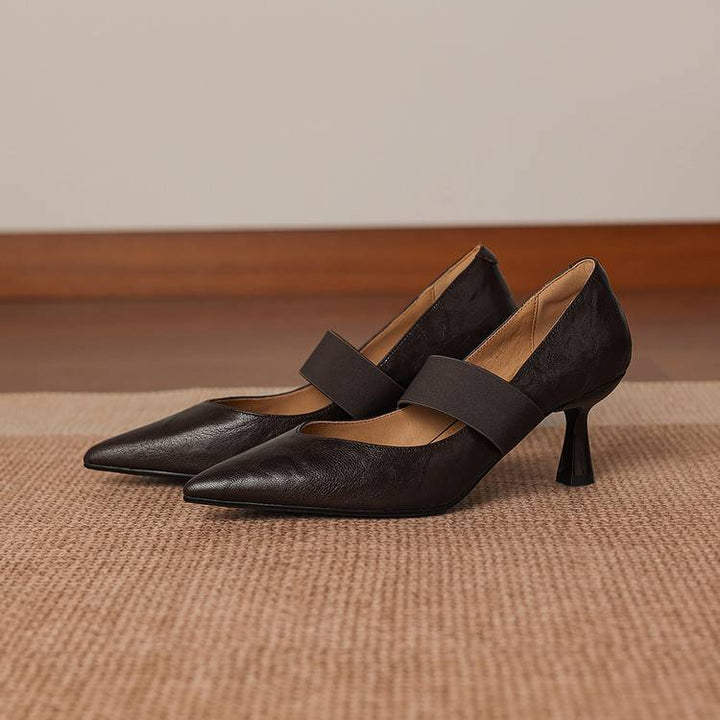 Cyra Genuine Leather Heels