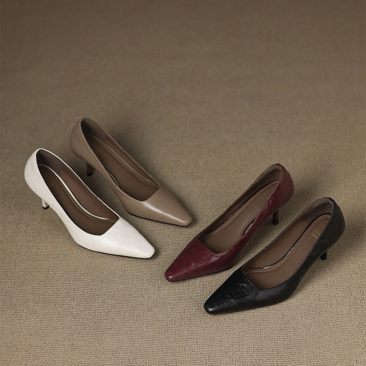 Enne Genuine Leather Heels
