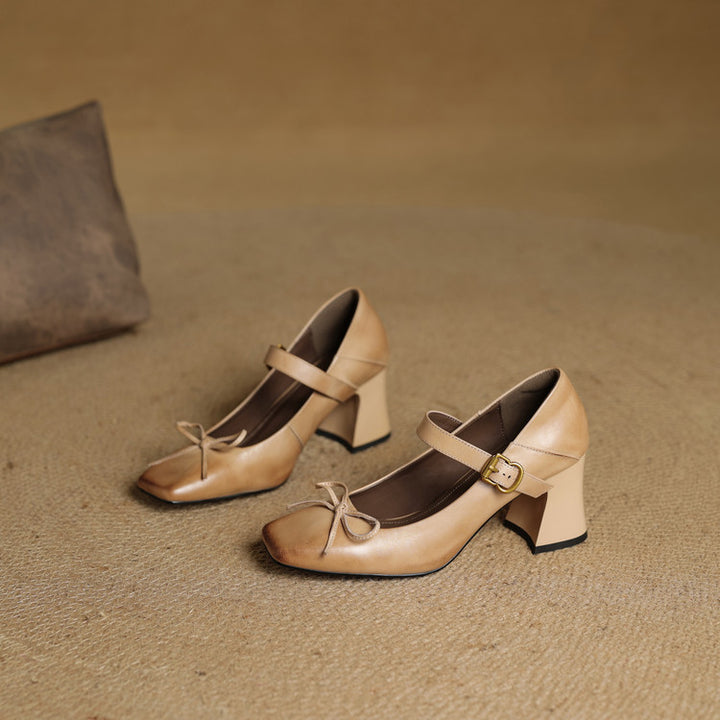 Emara Genuine Leather Heels