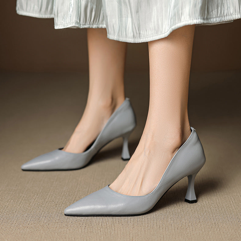 Viora Genuine Leather Heels