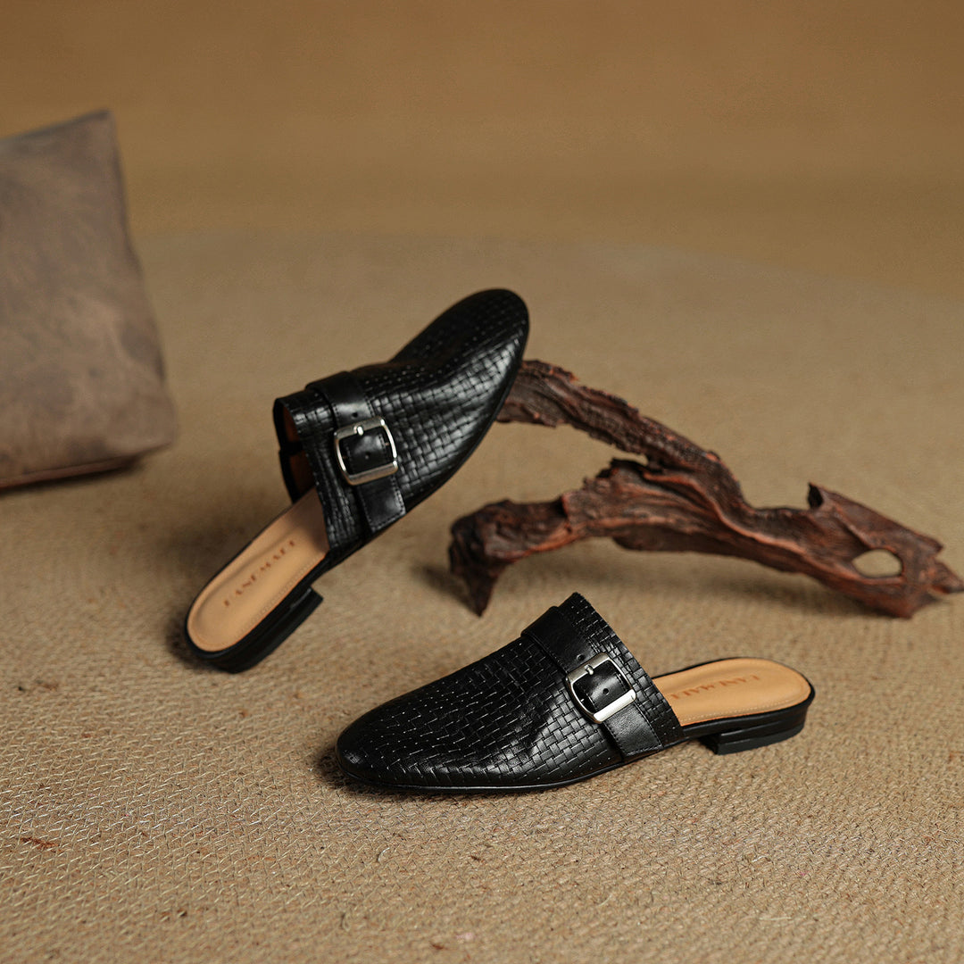 Emrie Genuine Leather Mules