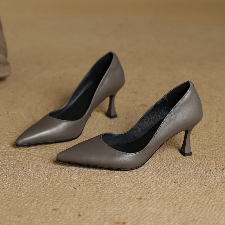 Viora Genuine Leather Heels