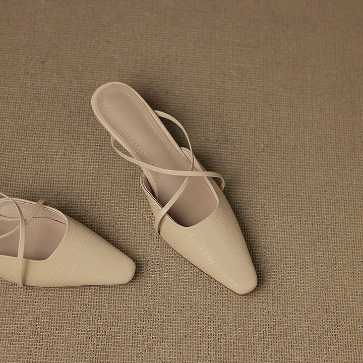 Mire Genuine Leather Mules