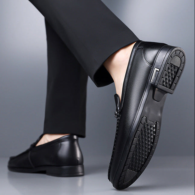 Elmar Textured Leather Bit Loafers