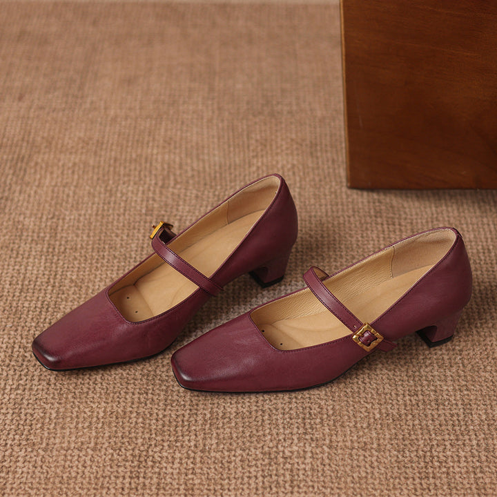 Aira Genuine Leather Heels
