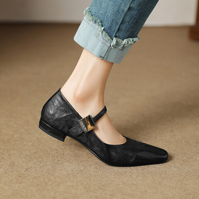 Melona Genuine Leather Pumps
