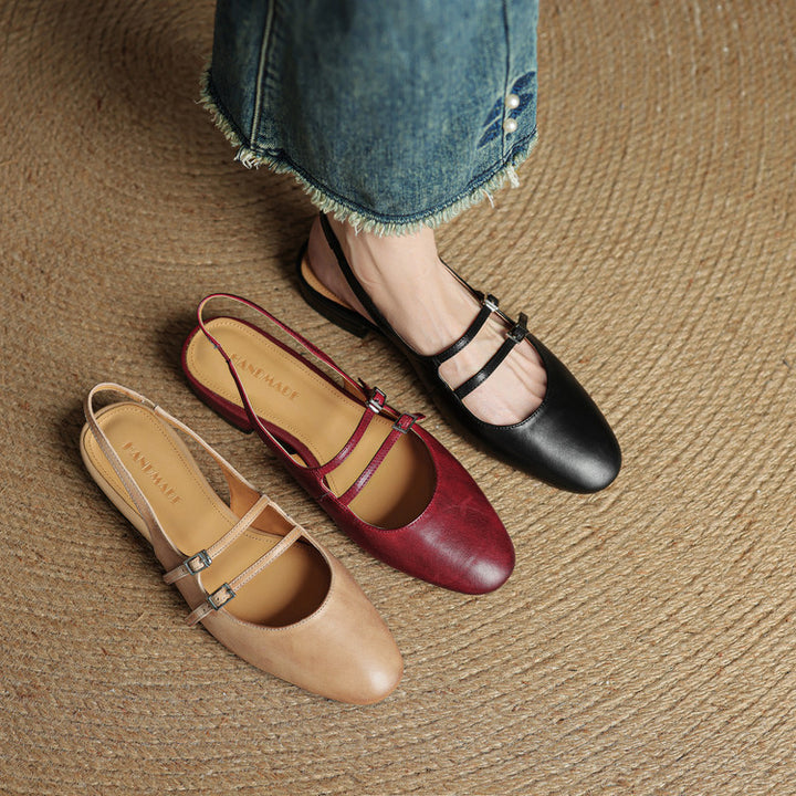Elira Genuine Leather Flats