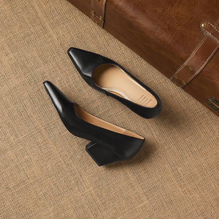 Zyla Genuine Leather Heels