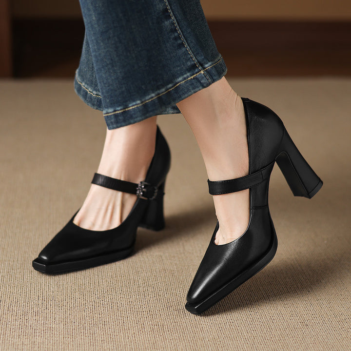 Claya Genuine Leather Heels