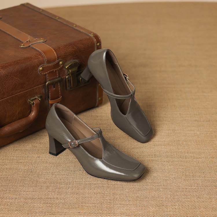 Tacy Genuine Leather Heels