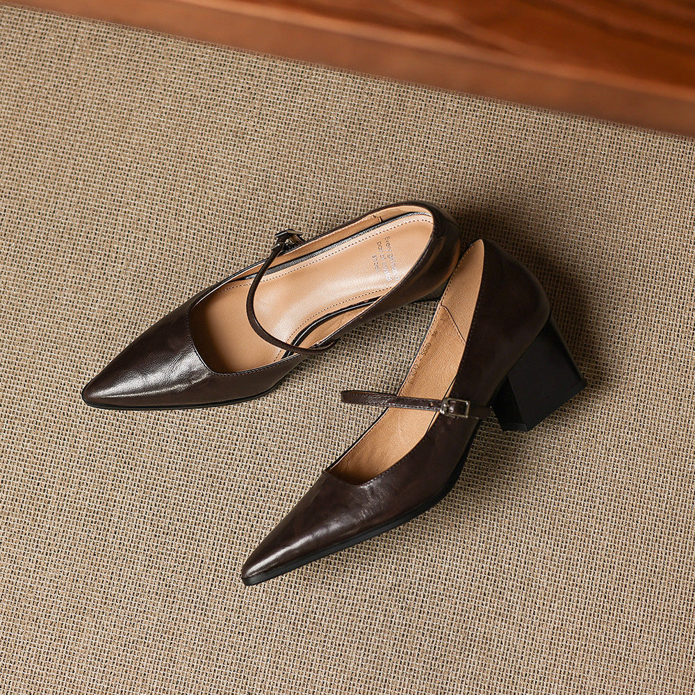 Orvia Genuine Leather Heels