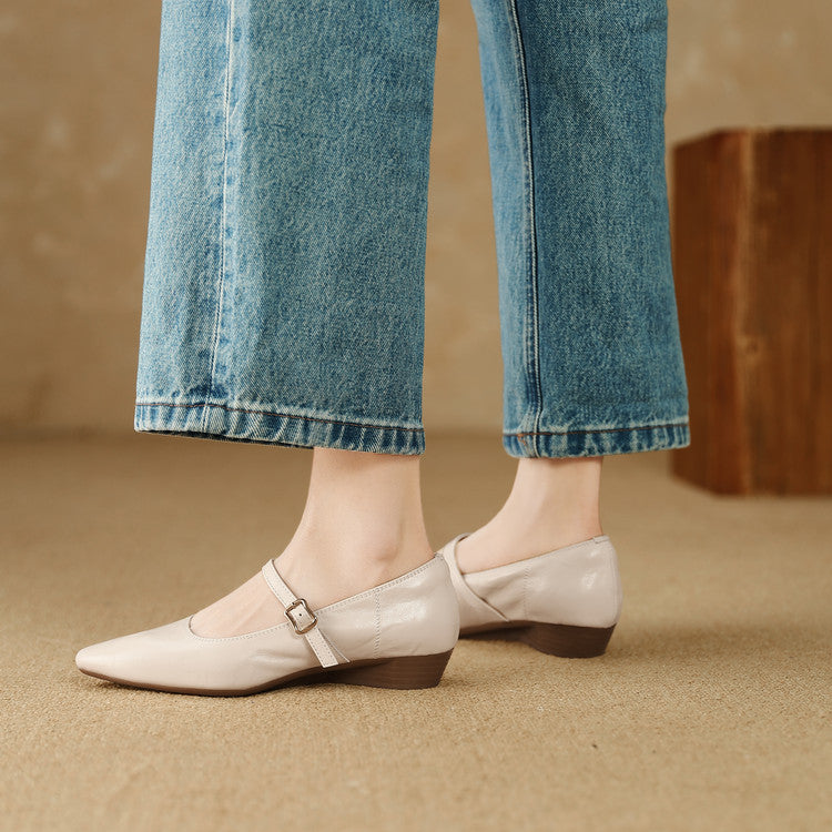 Rena Genuine Leather Pumps