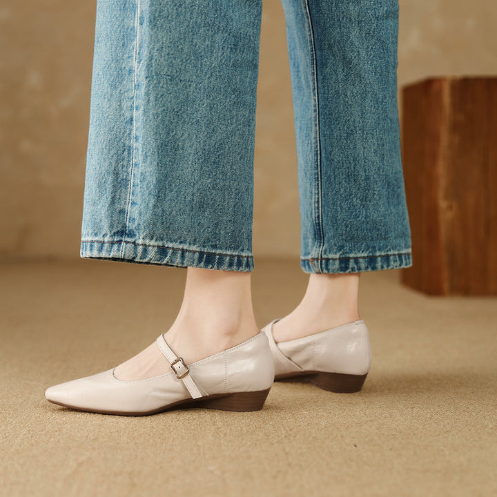 Rena Genuine Leather Pumps