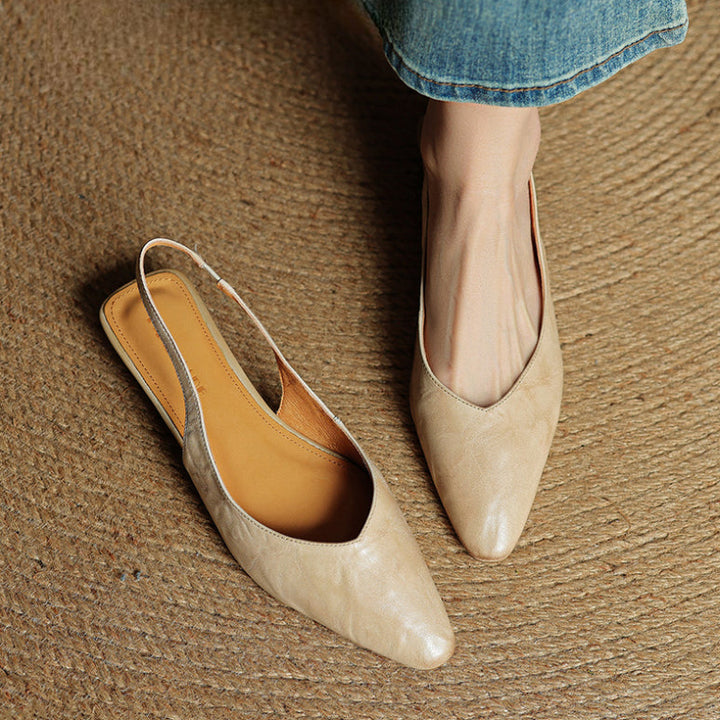 Amelie Genuine Leather Slingbacks