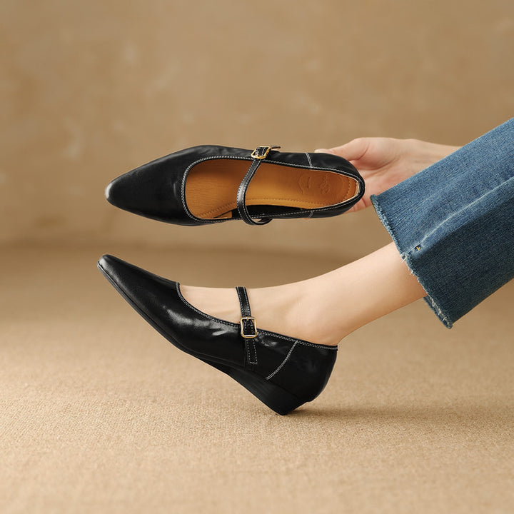 Rena Genuine Leather Pumps