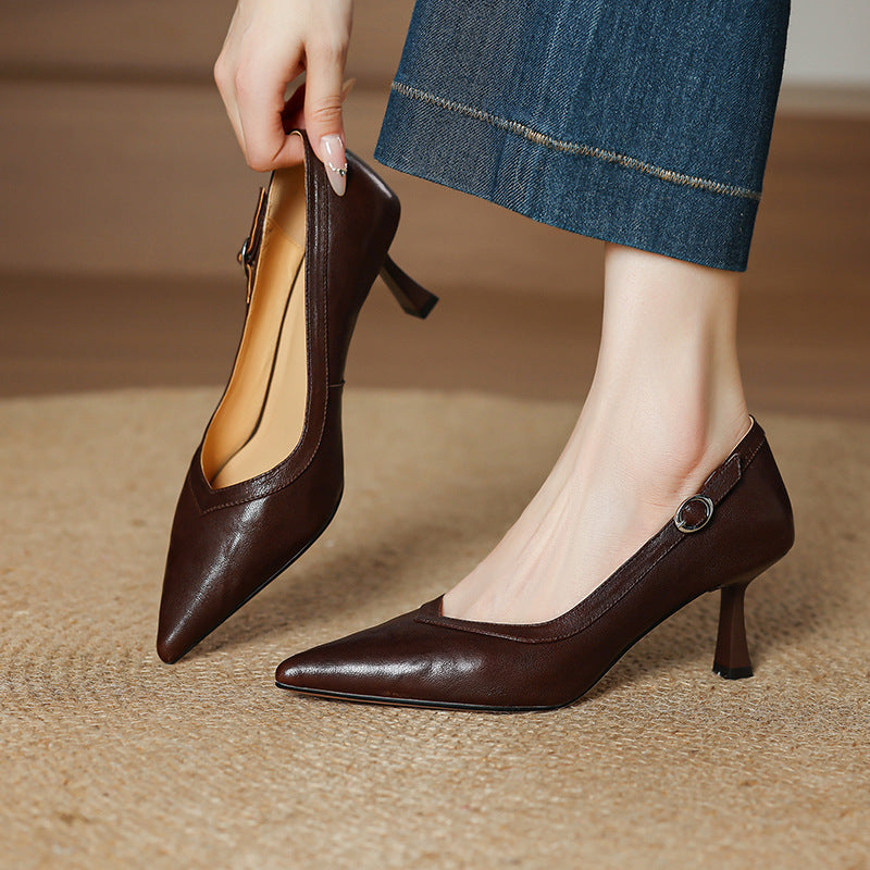 Ezel Genuine Leather Heels