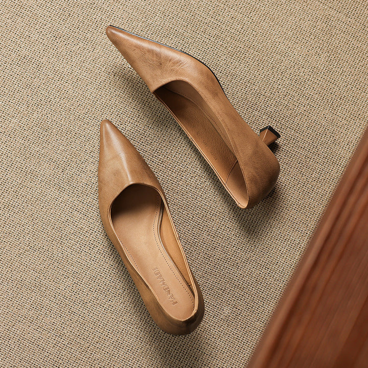 Revia Genuine Leather Heels