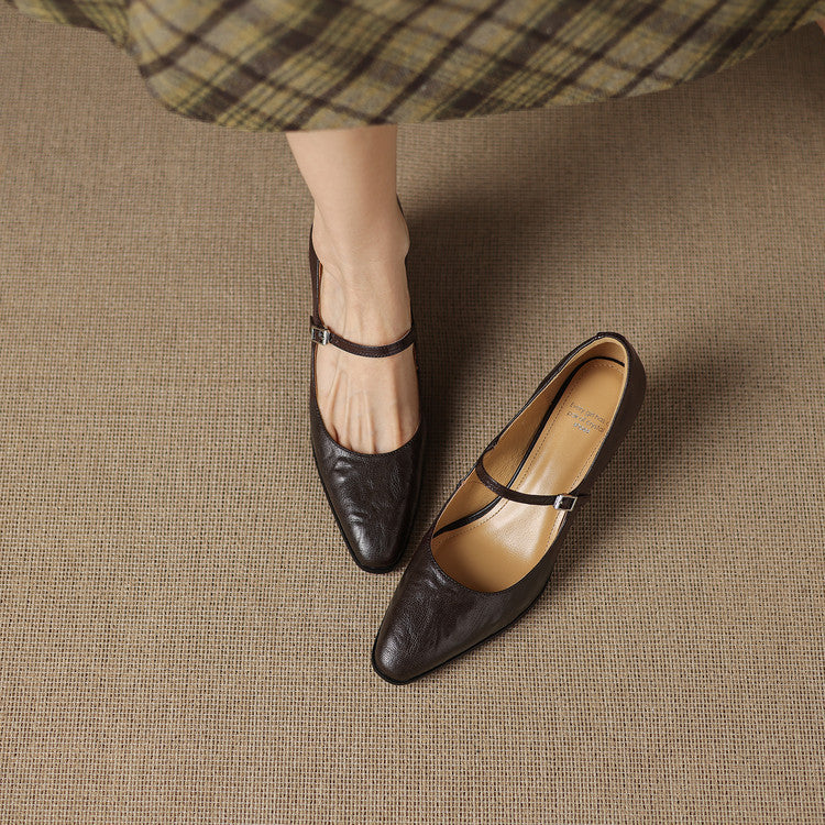 Veria Genuine Leather Heels