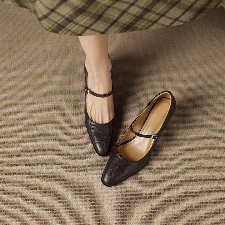 Veria Genuine Leather Heels
