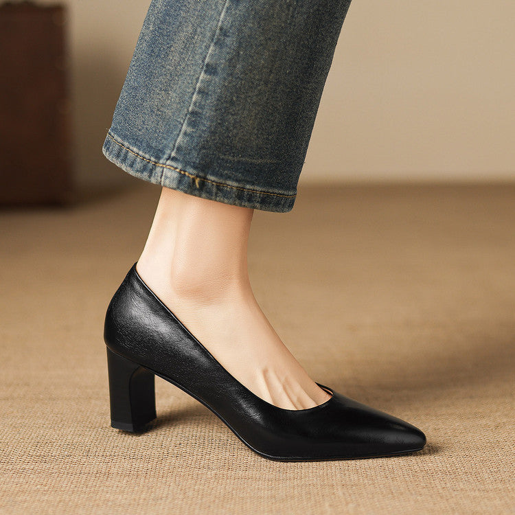 Velia Genuine Leather Heels